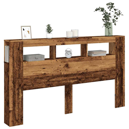 vidaXL LED-Kopfteil Altholz-Optik 180x18,5x103,5 cm Holzwerkstoff