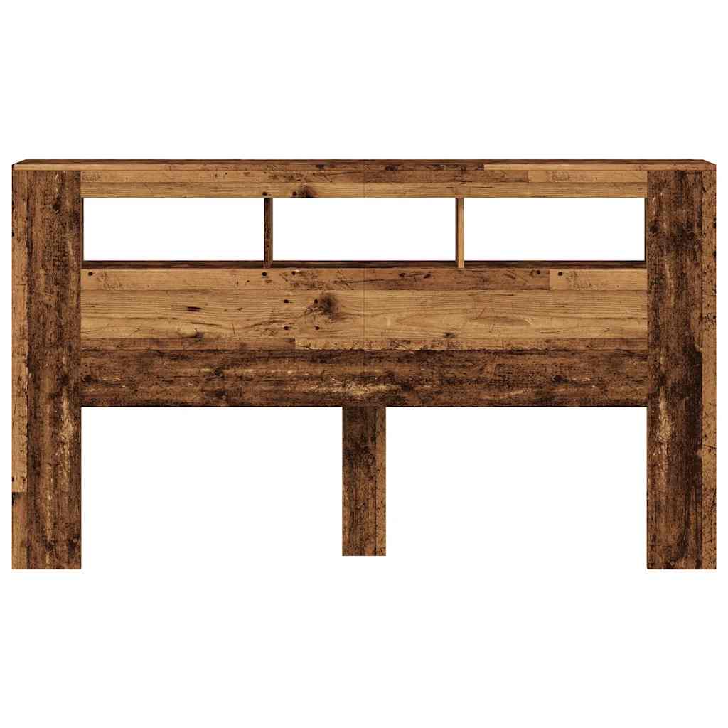 vidaXL LED-Kopfteil Altholz-Optik 180x18,5x103,5 cm Holzwerkstoff