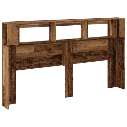 vidaXL LED-Kopfteil Altholz-Optik 180x18,5x103,5 cm Holzwerkstoff