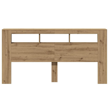 vidaXL LED-Kopfteil Artisan-Eiche 200x18,5x103,5 cm Holzwerkstoff