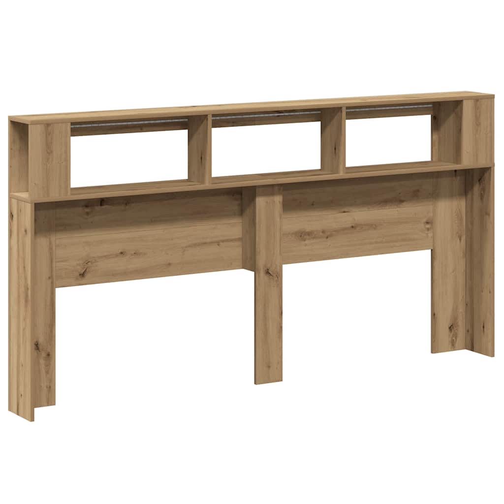 vidaXL LED-Kopfteil Artisan-Eiche 200x18,5x103,5 cm Holzwerkstoff