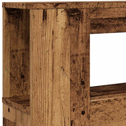 vidaXL LED-Kopfteil Altholz-Optik 220x18,5x103,5 cm Holzwerkstoff