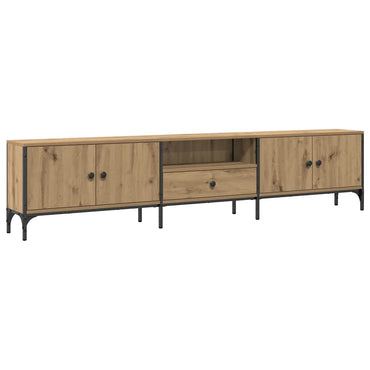 vidaXL Meuble TV avec tiroir Chêne artisan 200x25x44 cm