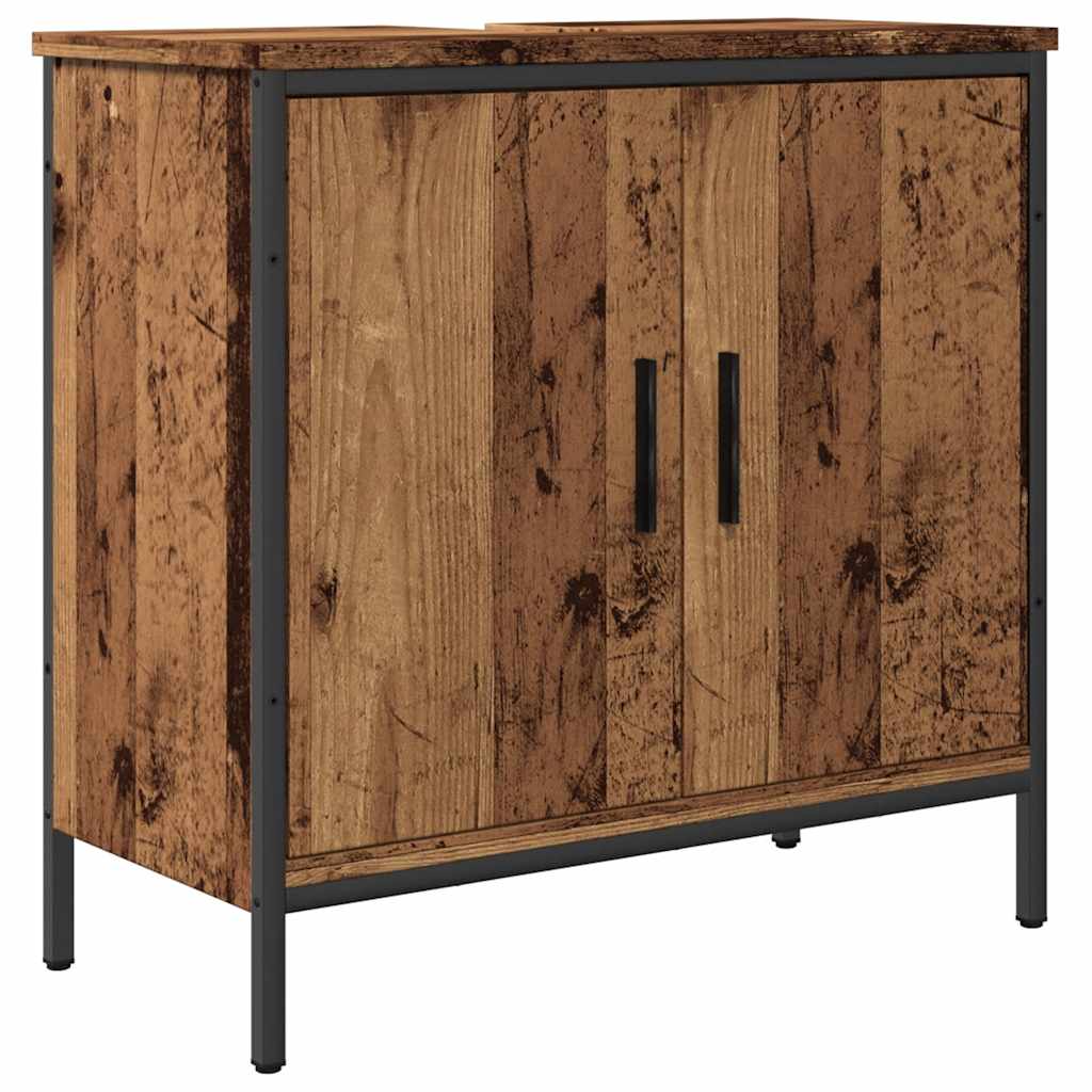 Meuble sous lavabo vidaXL aspect bois de récupération 60x30x60 cm bois d'ingénierie