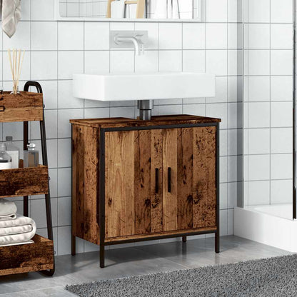 Meuble sous lavabo vidaXL aspect bois de récupération 60x30x60 cm bois d'ingénierie