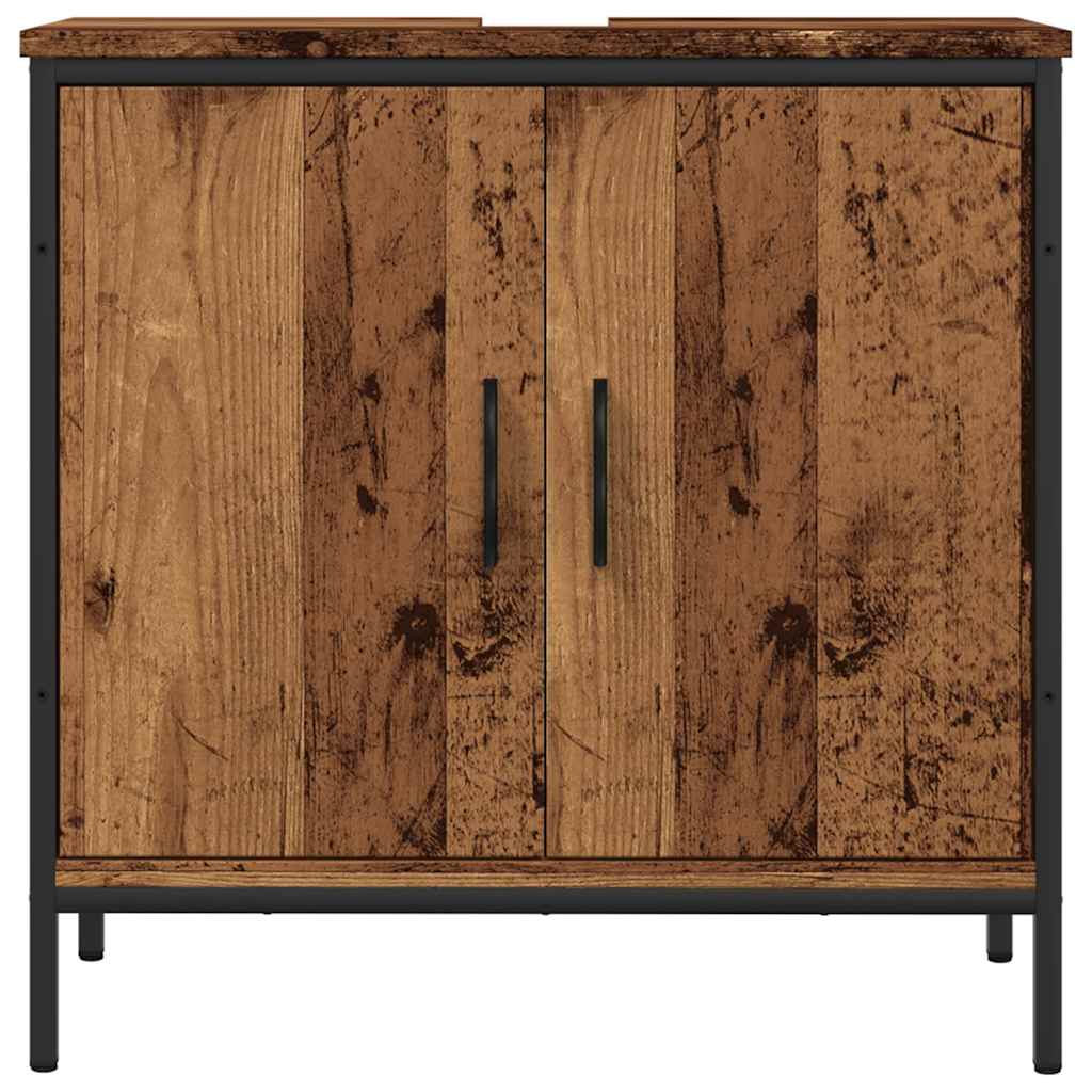 Meuble sous lavabo vidaXL aspect bois de récupération 60x30x60 cm bois d'ingénierie