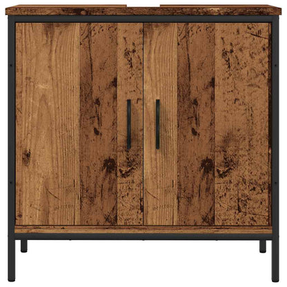 Meuble sous lavabo vidaXL aspect bois de récupération 60x30x60 cm bois d'ingénierie