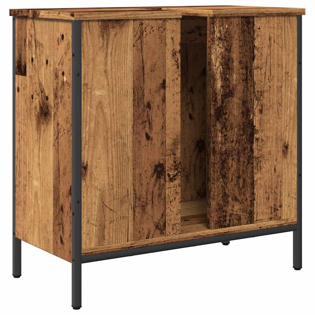 Meuble sous lavabo vidaXL aspect bois de récupération 60x30x60 cm bois d'ingénierie