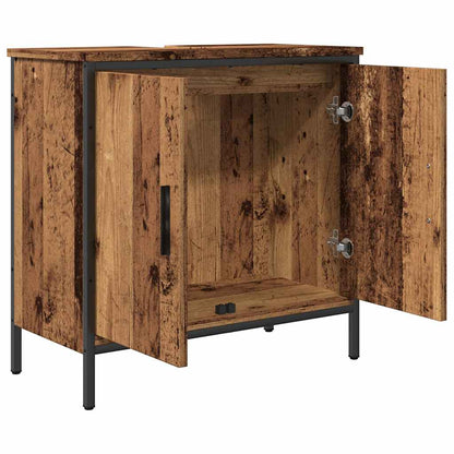 Meuble sous lavabo vidaXL aspect bois de récupération 60x30x60 cm bois d'ingénierie