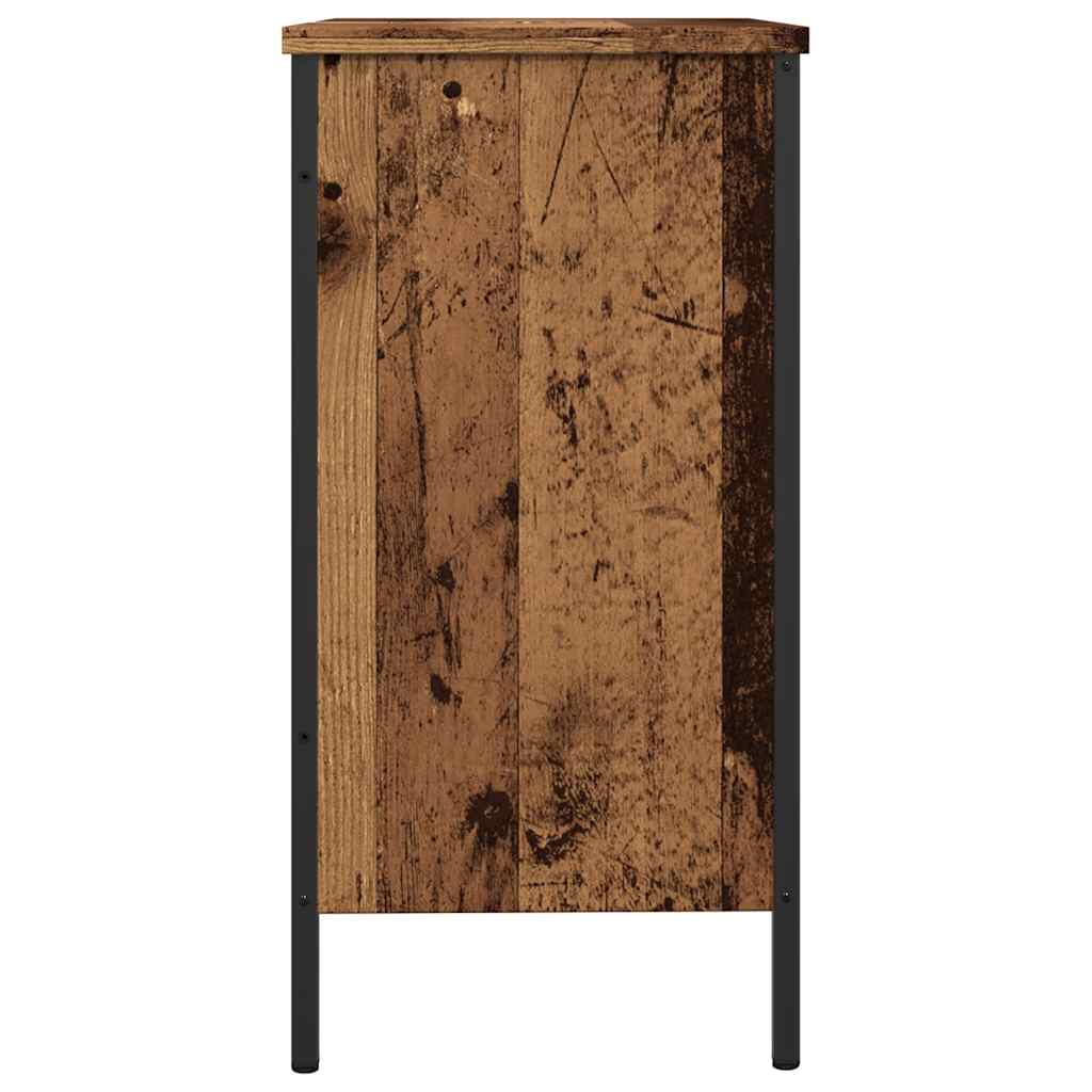 vidaXL Meuble sous lavabo effet bois de récupération 80x30x60 cm en bois d'ingénierie