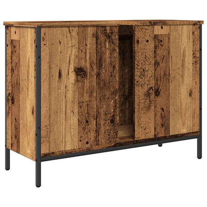 vidaXL Meuble sous lavabo effet bois de récupération 80x30x60 cm en bois d'ingénierie
