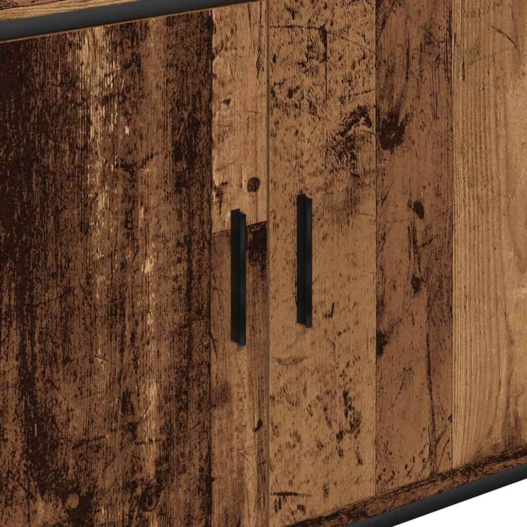 vidaXL Meuble sous lavabo effet bois de récupération 80x30x60 cm en bois d'ingénierie