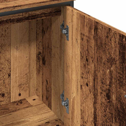 vidaXL Meuble sous lavabo effet bois de récupération 80x30x60 cm en bois d'ingénierie