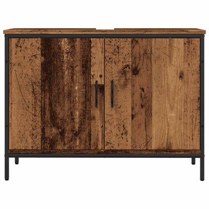 vidaXL Waschbeckenunterschrank Altholz-Optik 60x33x60 cm Holzwerkstoff