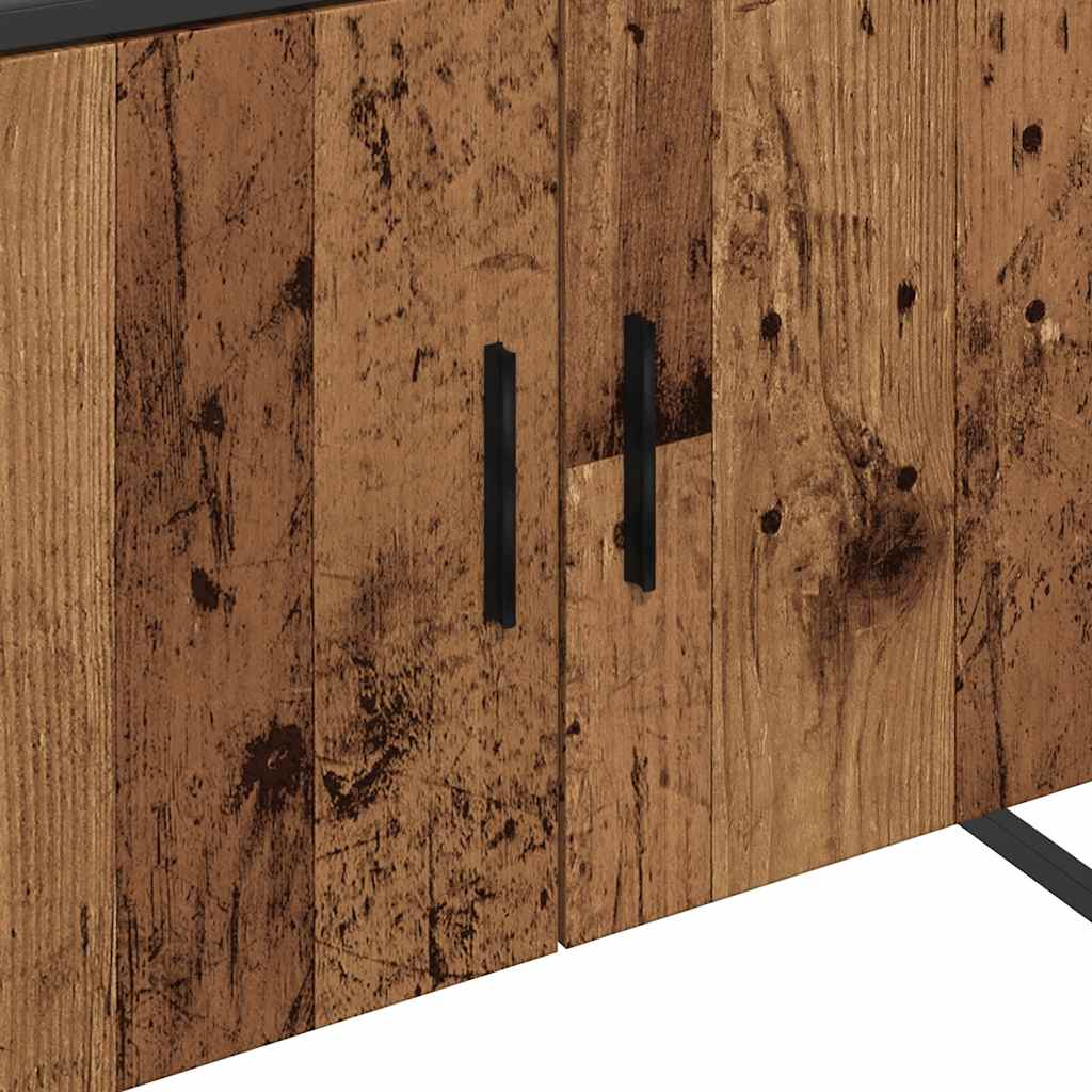 Meuble sous-vasque vidaXL en bois d'ingénierie aspect vieux bois 80x33x60 cm