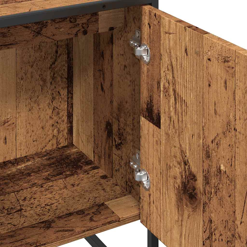 Meuble sous-vasque vidaXL en bois d'ingénierie aspect vieux bois 80x33x60 cm
