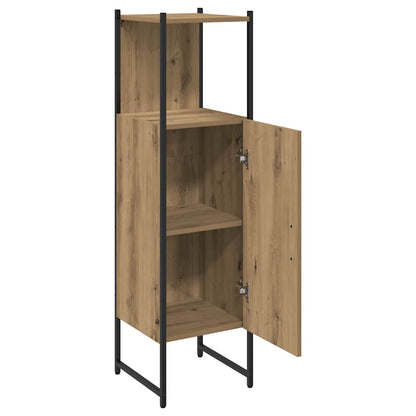 vidaXL Meuble de salle de bain chêne artisanal 33x33x120,5 cm bois d'ingénierie