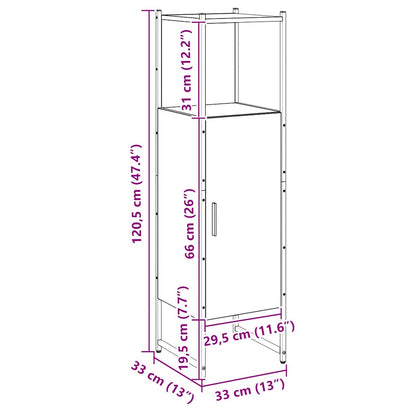 Badschrank Artisan-Eiche 33x33x120,5 cm Holzwerkstoff