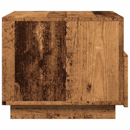 vidaXL Table basse avec lumières LED effet bois de récupération 50x49x40 cm