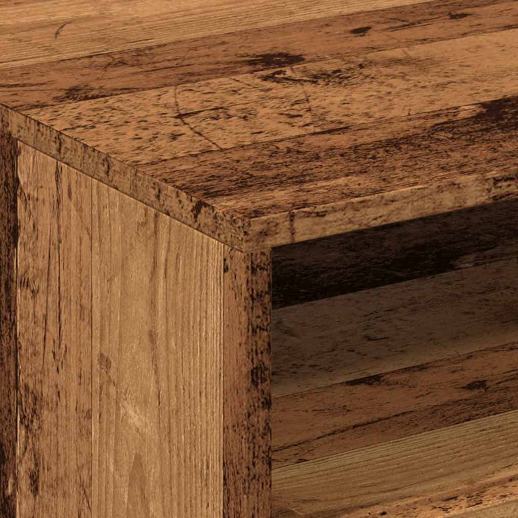 vidaXL Table basse avec lumières LED effet bois de récupération 50x49x40 cm