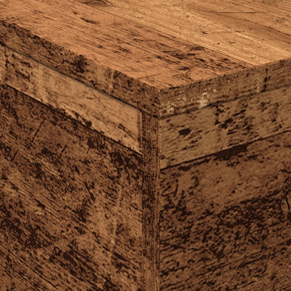 vidaXL Table basse avec lumières LED, aspect bois de récupération 50x50x40 cm