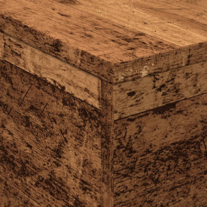 vidaXL Table basse avec lumières LED, aspect bois de récupération 50x50x40 cm