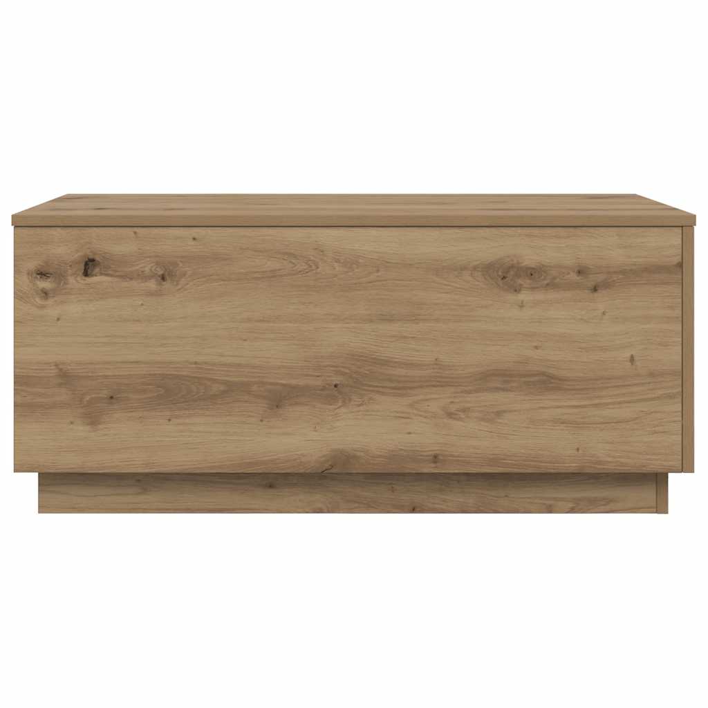 vidaXL Table basse avec lumières LED Chêne artisanat 90x50x40 cm