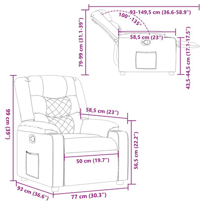 vidaXL Fauteuil relax Rouge bordeaux Tissu