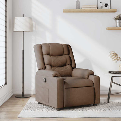 Fauteuil relax vidaXL marron tissu