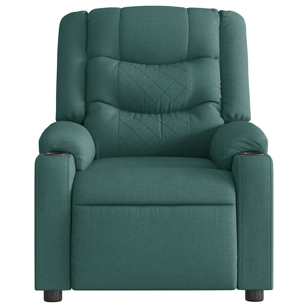 vidaXL Fauteuil relax vert foncé en tissu