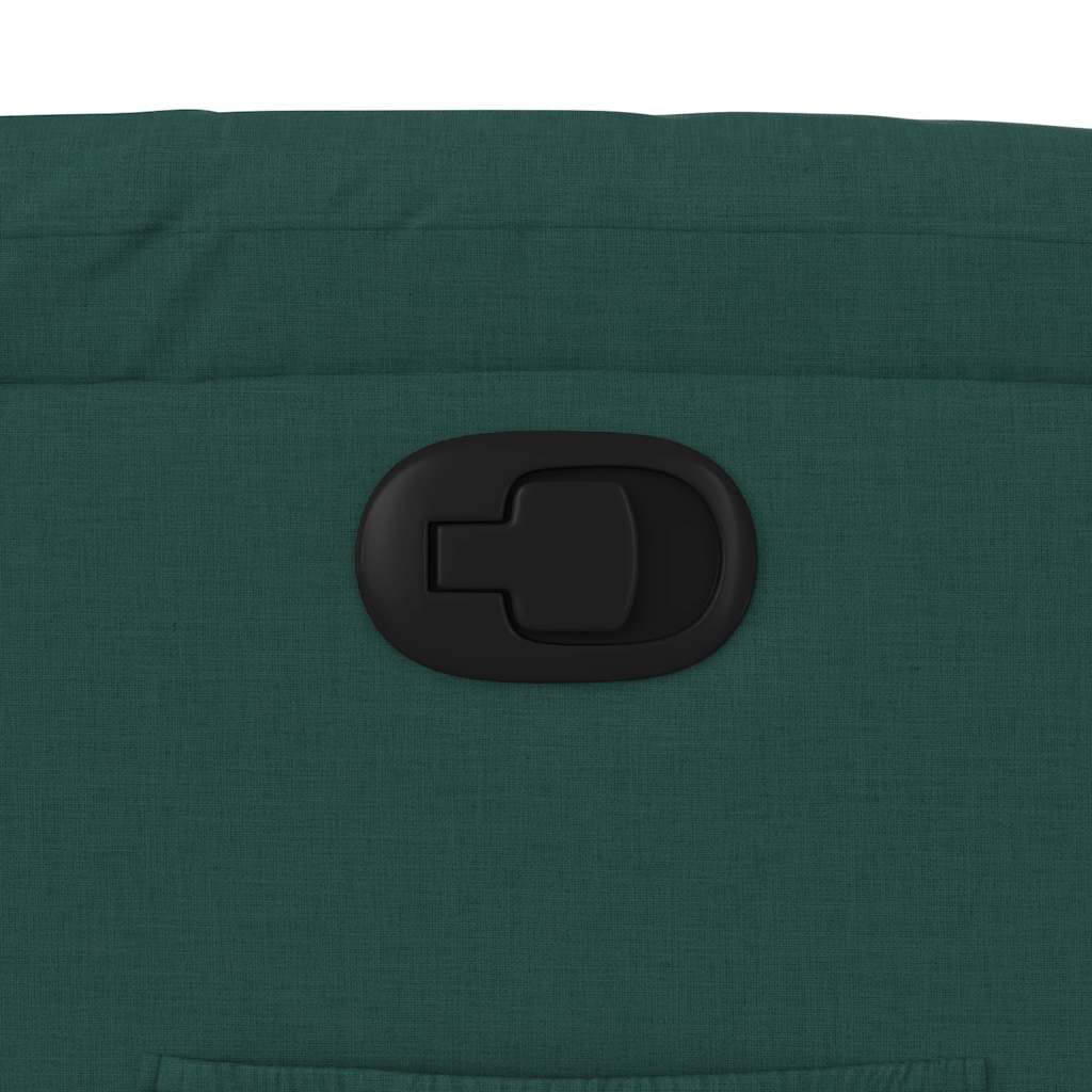 vidaXL Fauteuil relax vert foncé en tissu
