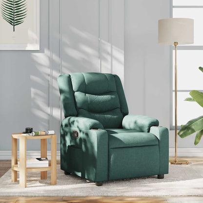 vidaXL Fauteuil relax vert foncé en tissu