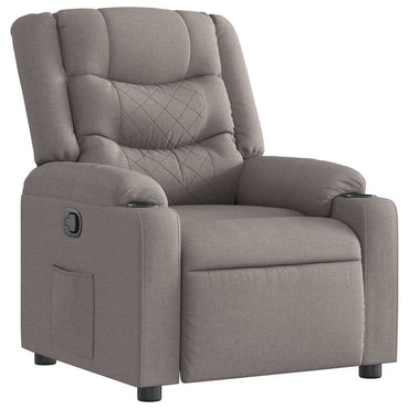 vidaXL Fauteuil relax Taupe Tissu