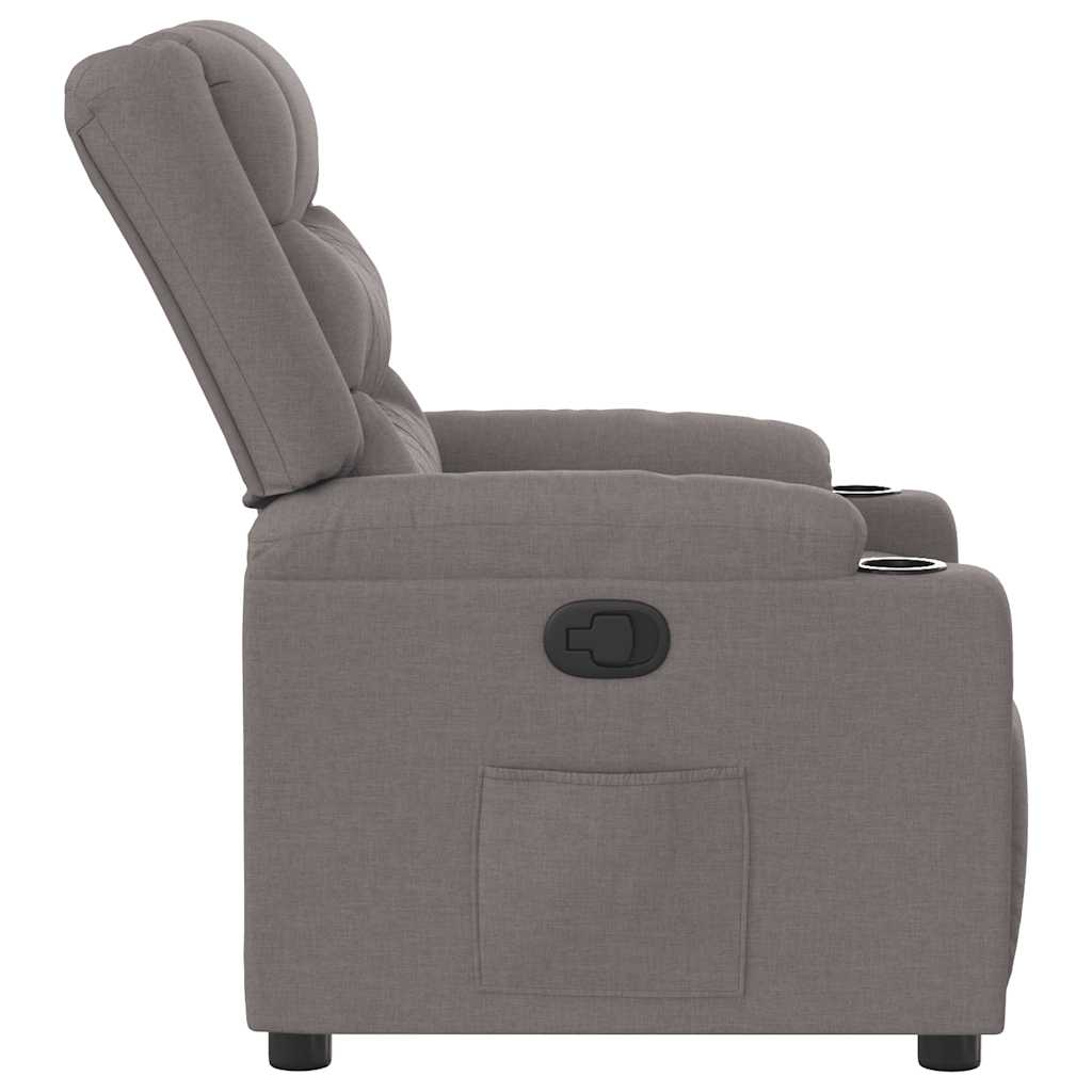 vidaXL Fauteuil relax Taupe Tissu
