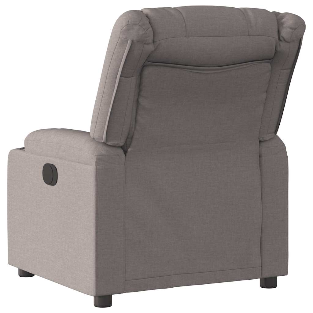 vidaXL Fauteuil relax Taupe Tissu