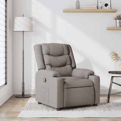 vidaXL Fauteuil relax Taupe Tissu