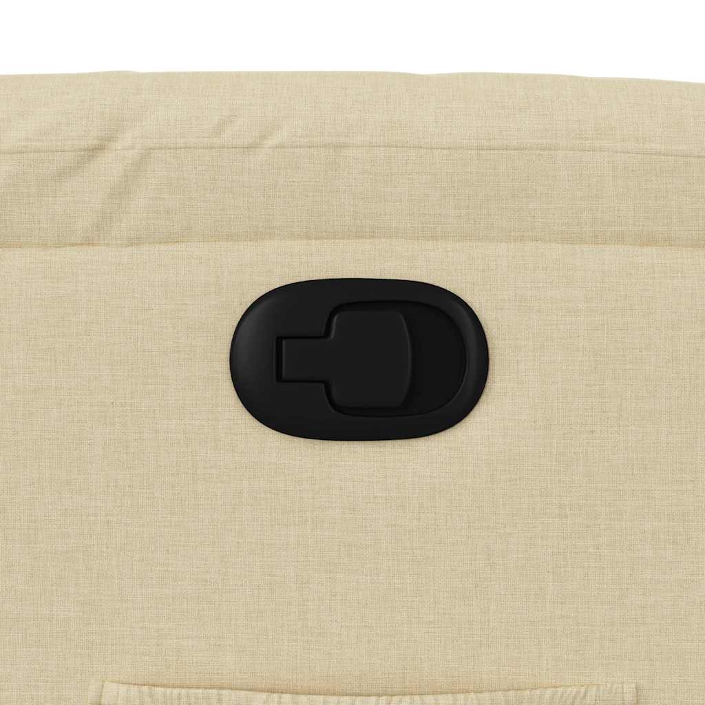 vidaXL Fauteuil relax crème tissu