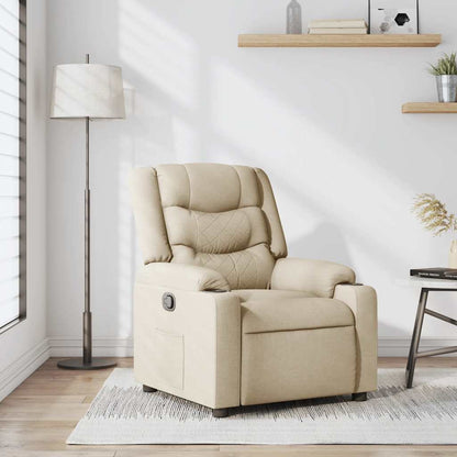 vidaXL Fauteuil relax crème tissu