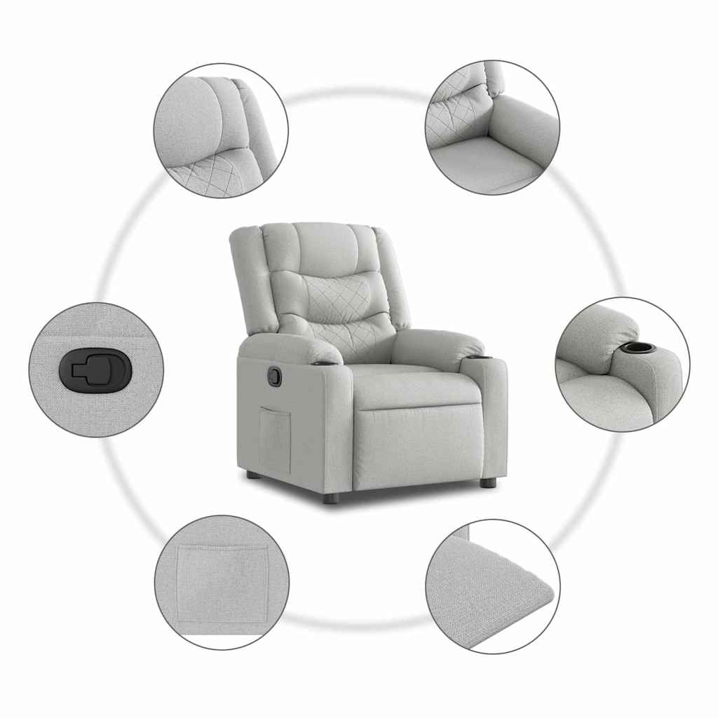 vidaXL Relaxsessel Wolkengrau Stoff