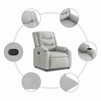 vidaXL Relaxsessel Wolkengrau Stoff