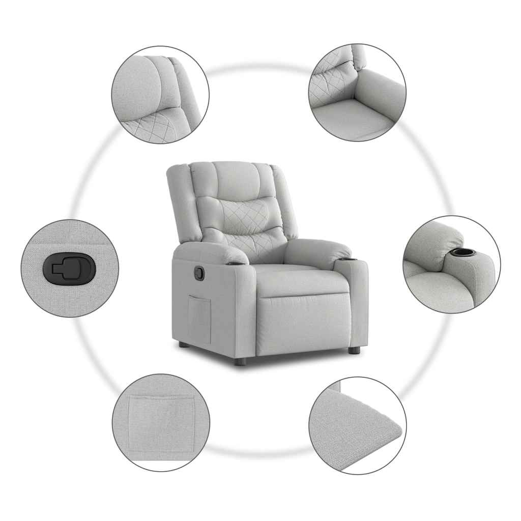 vidaXL Relaxsessel Wolkengrau Stoff