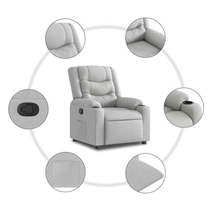 vidaXL Relaxsessel Wolkengrau Stoff