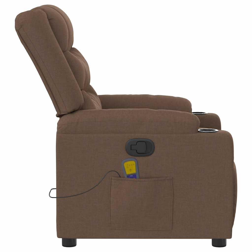 vidaXL Massagesessel Braun Stoff