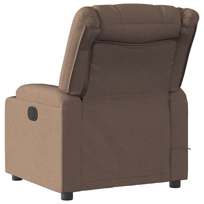 vidaXL Massagesessel Braun Stoff