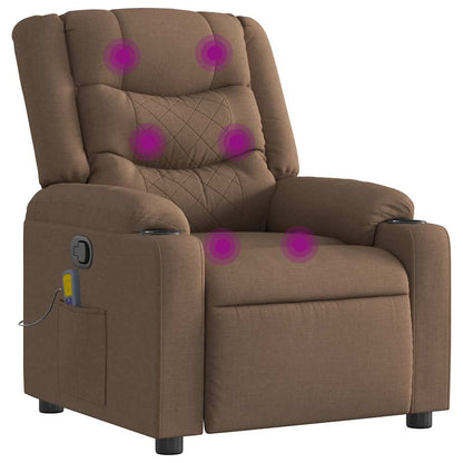 vidaXL Massagesessel Braun Stoff