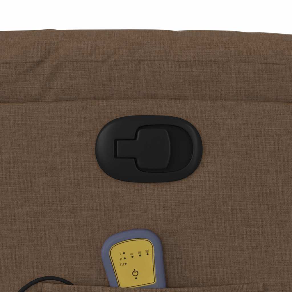 vidaXL Massagesessel Braun Stoff