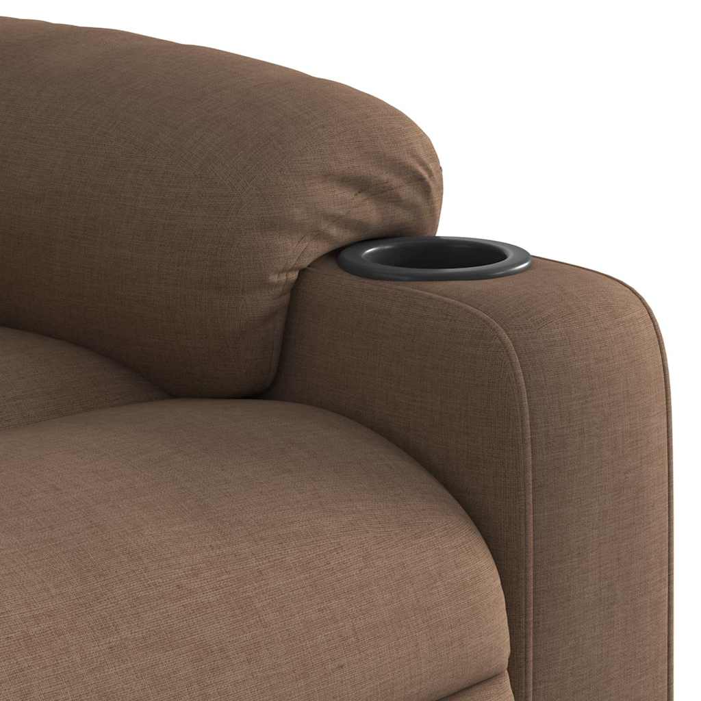 vidaXL Massagesessel Braun Stoff