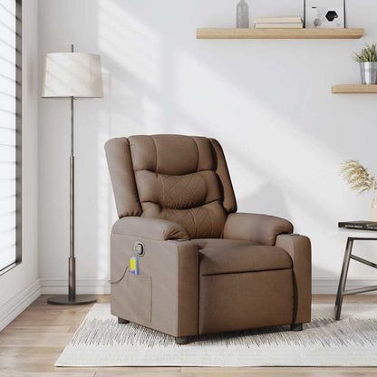 vidaXL Massagesessel Braun Stoff