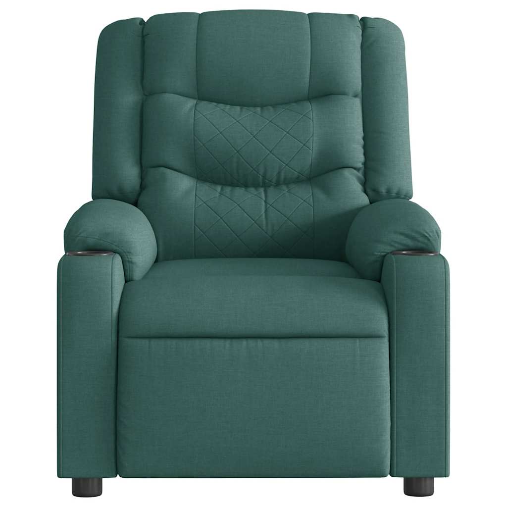 vidaXL Massagesessel Dunkelgrün Stoff