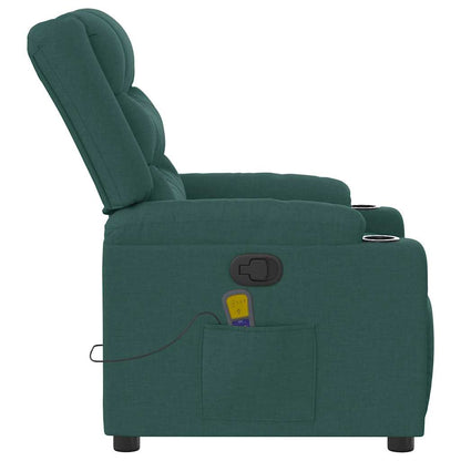 vidaXL Massagesessel Dunkelgrün Stoff